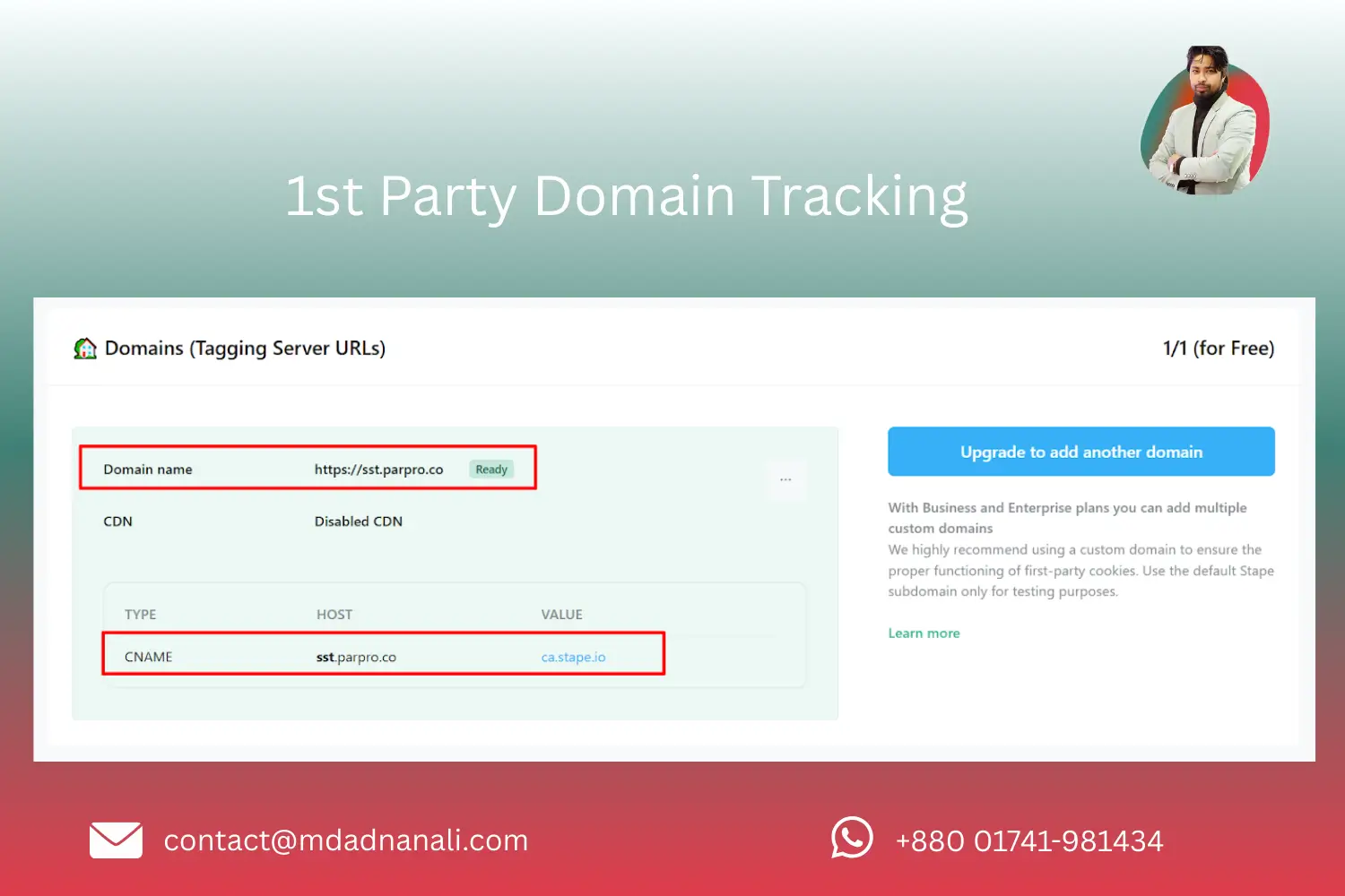 1st party domain tracking