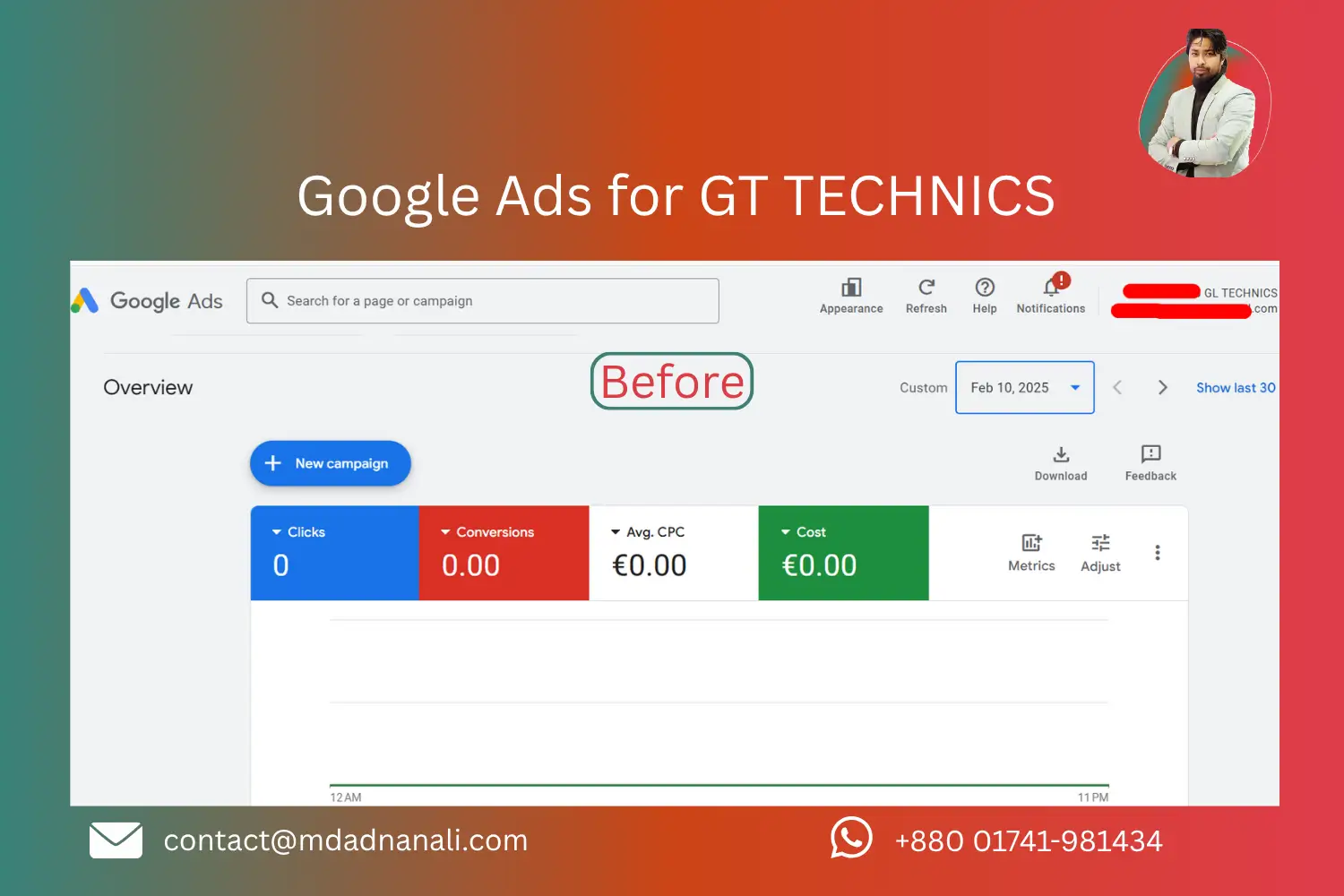 Before Google Ads for GT TECHNICS