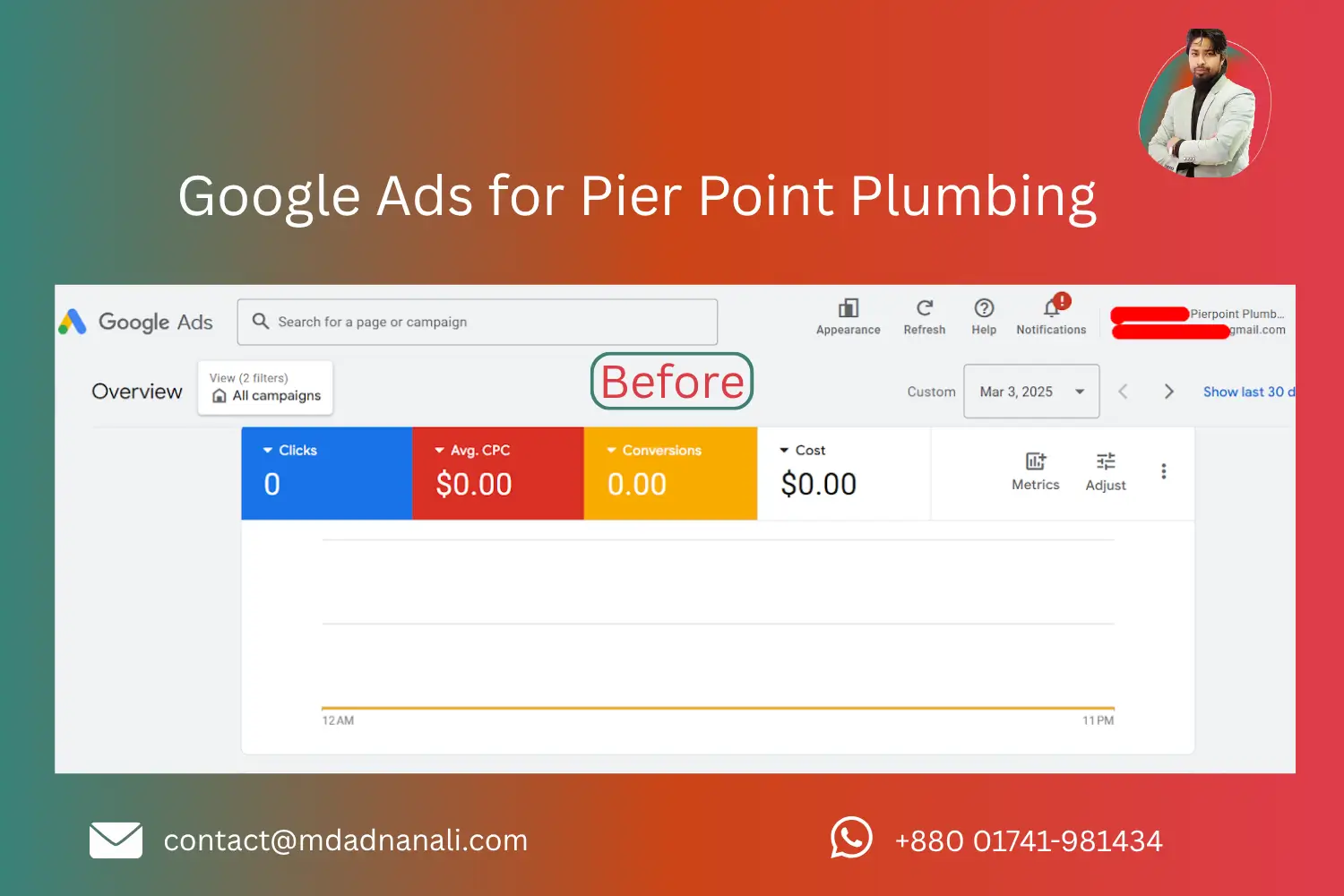 before Google Ads for Pier Point Plumbing