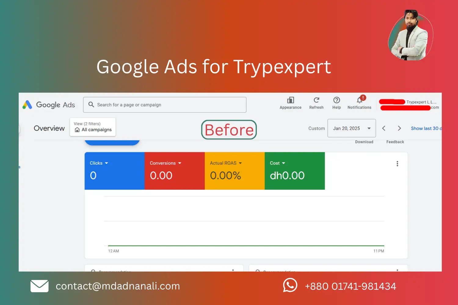 before Google Ads for Trypexpert