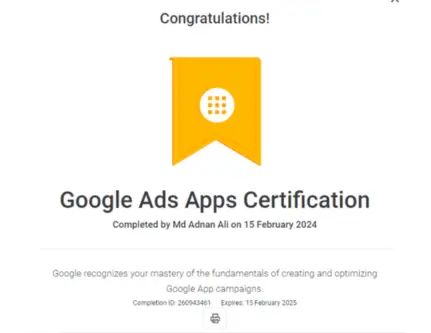 google ads apps certification
