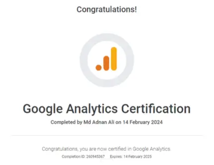 google analytics certification