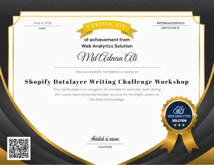 shopify datalayer writing challenge workshop